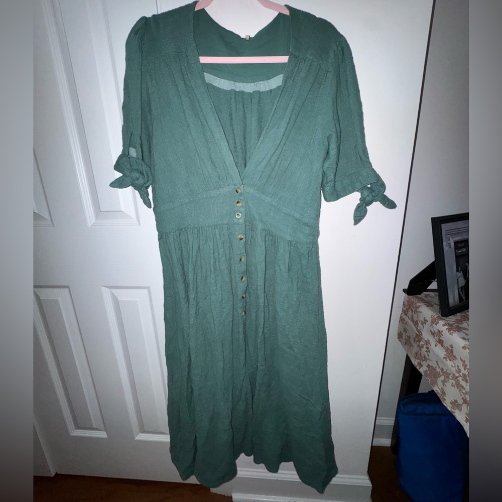 Free People Green Midi Dress